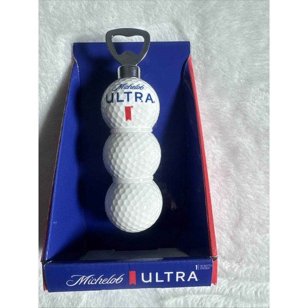 MICHELOB ULTRA Beer three stacked Golf Balls 3D Bottle Opener